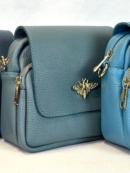 Italian Leather Bumble Bee Crossbody Bag JIJOU CAPRI for wholesale by JIJOU CAPRI