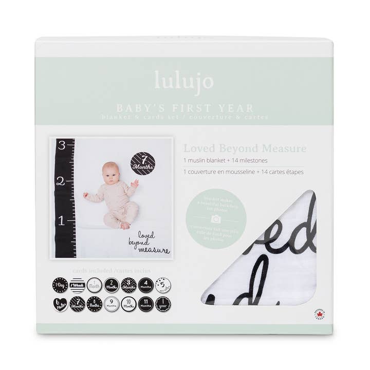 Regalo de Arrullo y Tarjeta de Hitos del 1er Año del Bebé - Amado Más Allá para venta al por mayor de Lulujo Baby