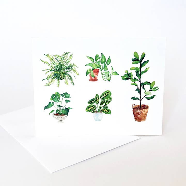 Houseplant Greeting Card for wholesale by Kathryn Voss Design