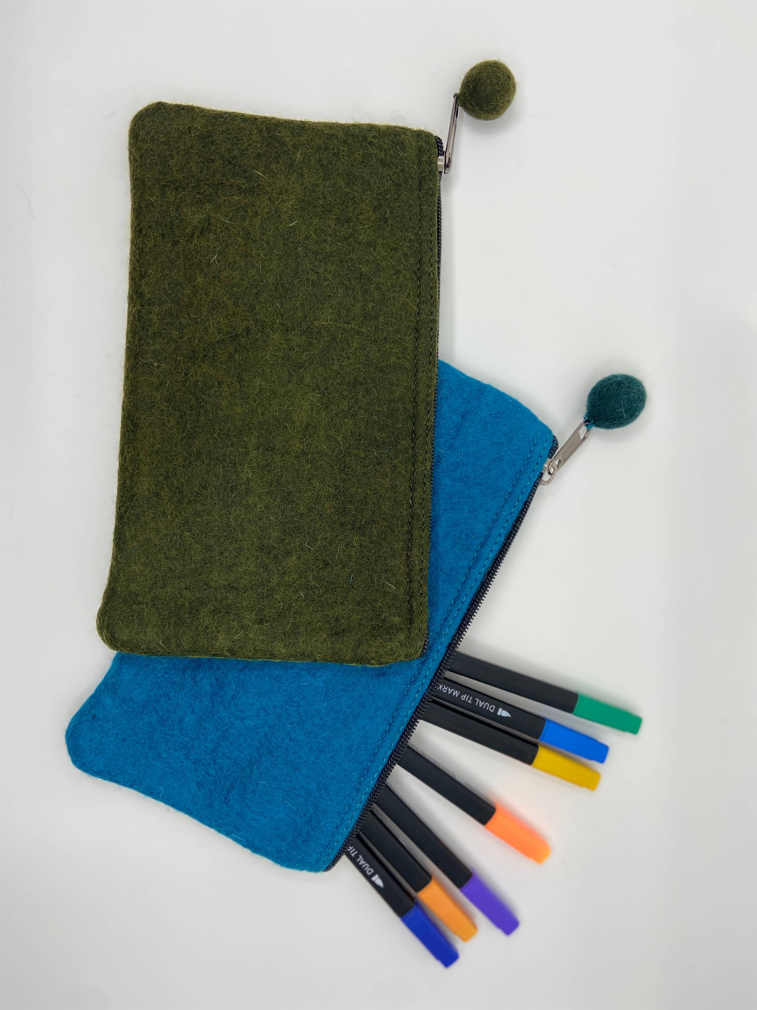 Fibres of Life - Wool & Felt - Wholesale Pouch - Women's - 2-Tone Medium Organizer Pouch - Bundle of 201