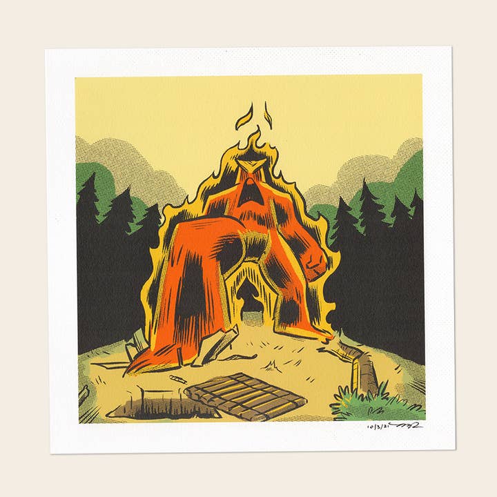 Burny Wild's On Fire Signed Comic Panel for wholesale by Burny Wilds