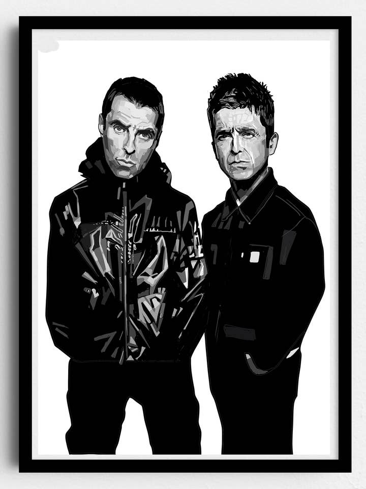 Liam & Noel Amour fraternel.... Impression pour la vente par A Guy Called Minty LTD