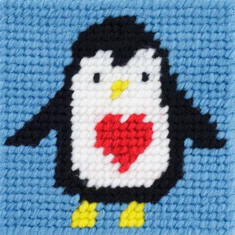 Com'1 Idée - Wholesale Embroidery/Cross Stitch Supplies - Sudan canvas kit | Pigloo the penguin1