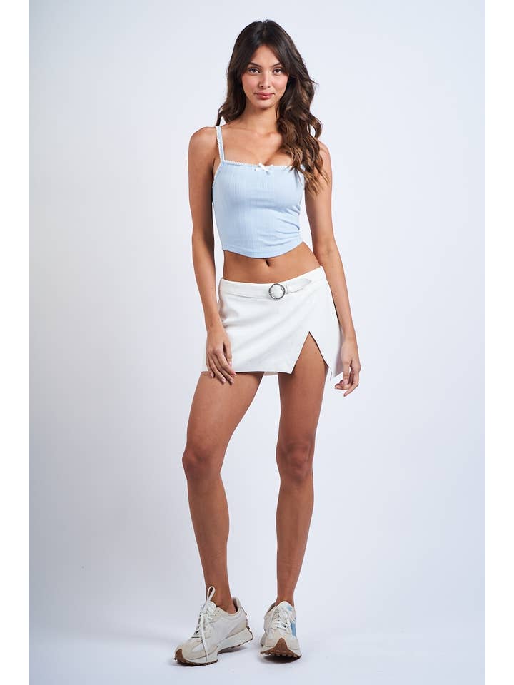 Sky to Moon - Vente Débardeur – femme - DÉBARDEUR COURT AJUSTÉ À RUBAN POINT SANS MANCHES11