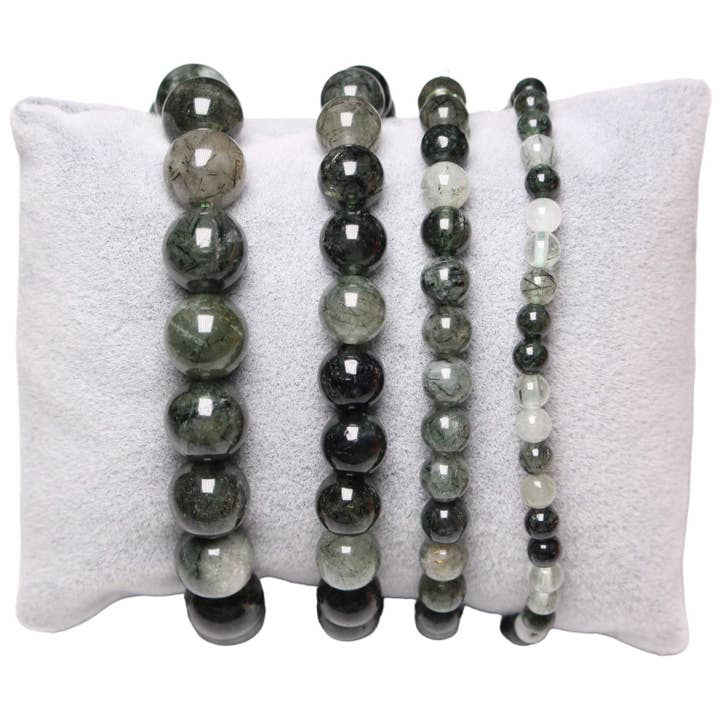 Bracelet Quartz tourmaline verte A+ pour la vente par Foliesbijoux