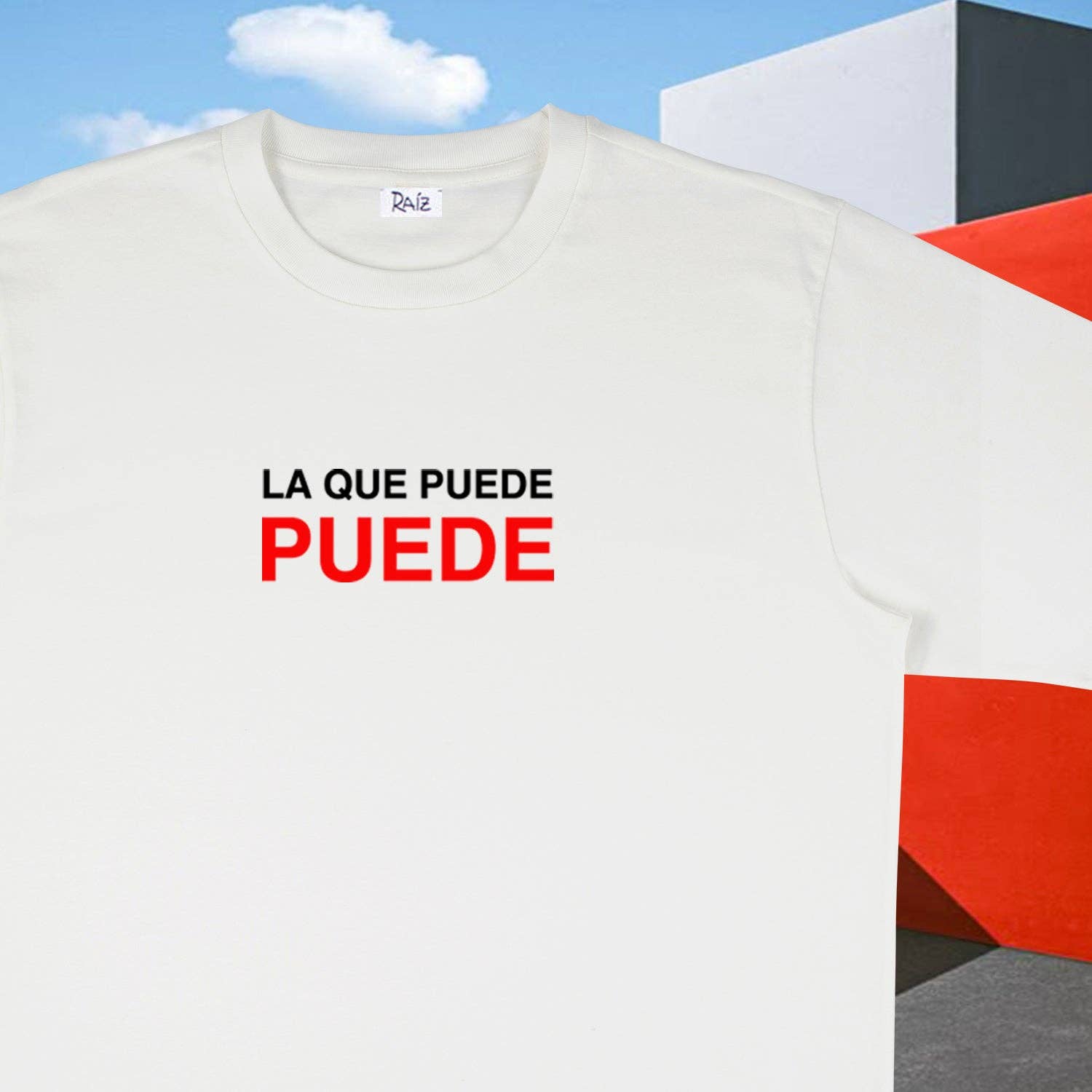 RAIZ - Wholesale Screen Printed T-Shirt - Unisex - LA QUE PUEDE T-SHIRT1