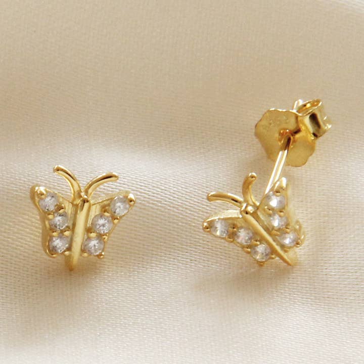 Lelani Pave Butterfly Studs for wholesale by MAIVE