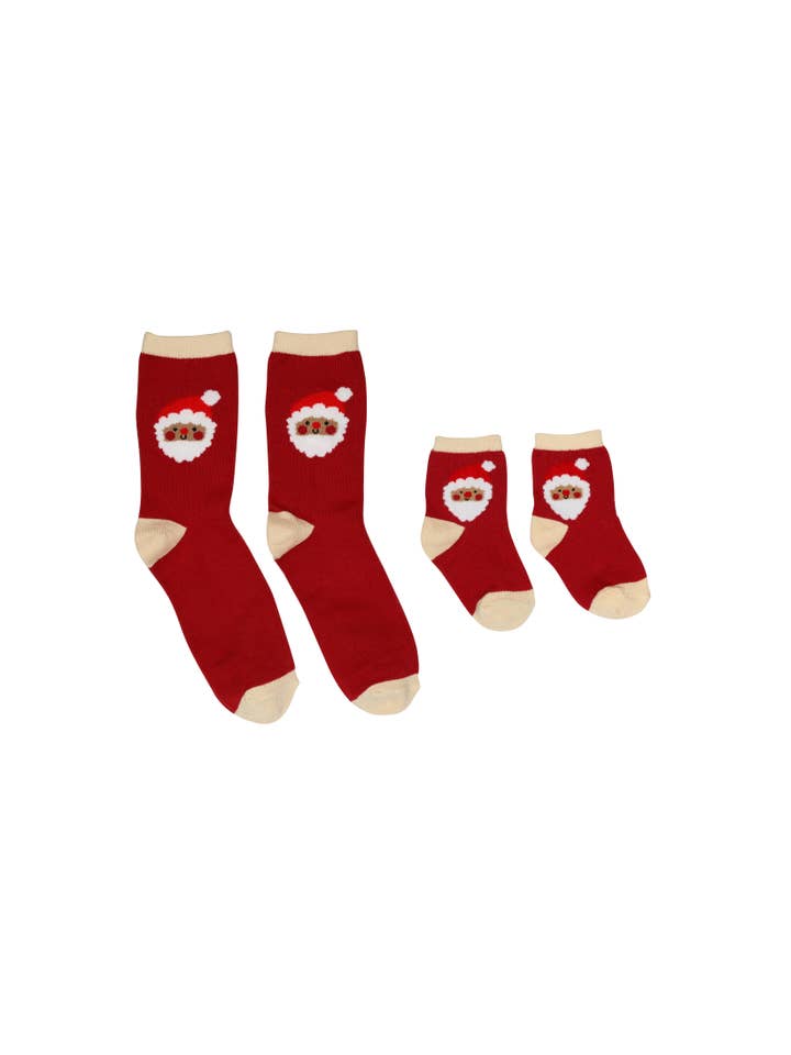 Pearhead - Wholesale Socks - Unisex - Santa Parent & Baby Christmas Matching Holiday Sock Set