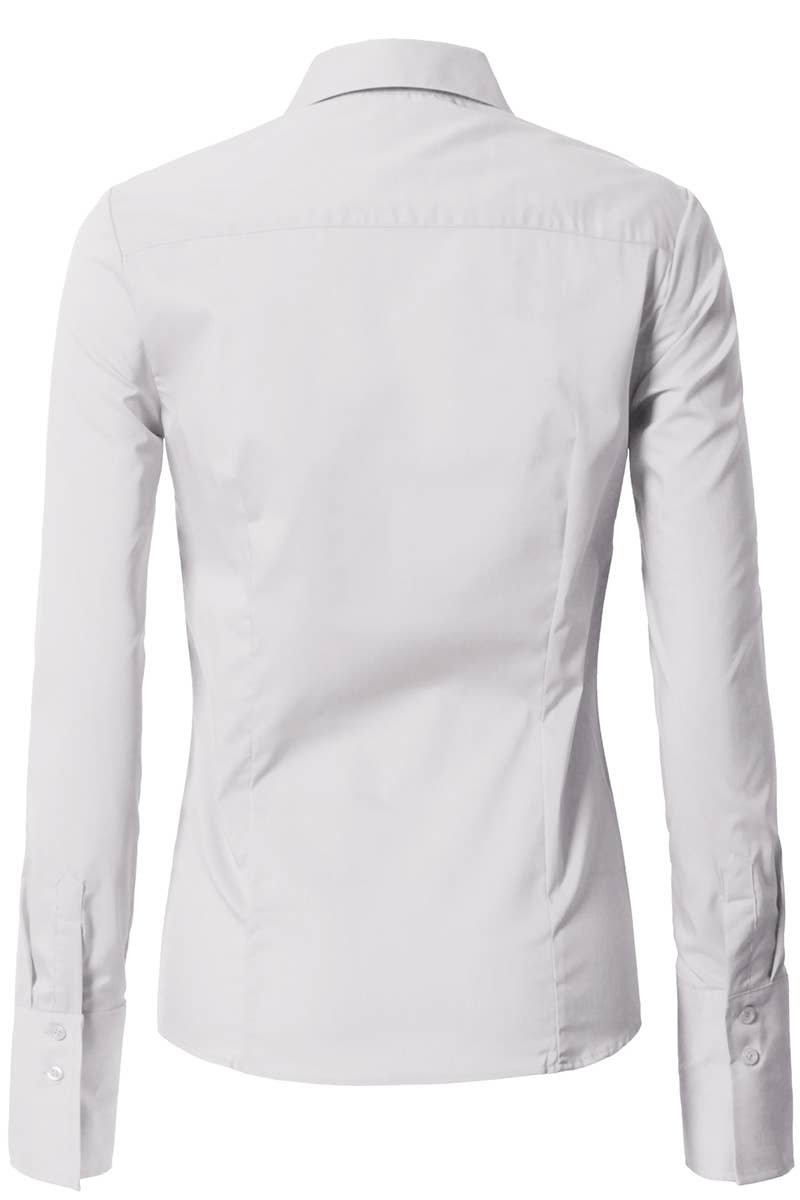 NINEXIS - Vente Chemise à col boutonné – femme - CWTDSL028_Chemises à col boutonné à manches longues102