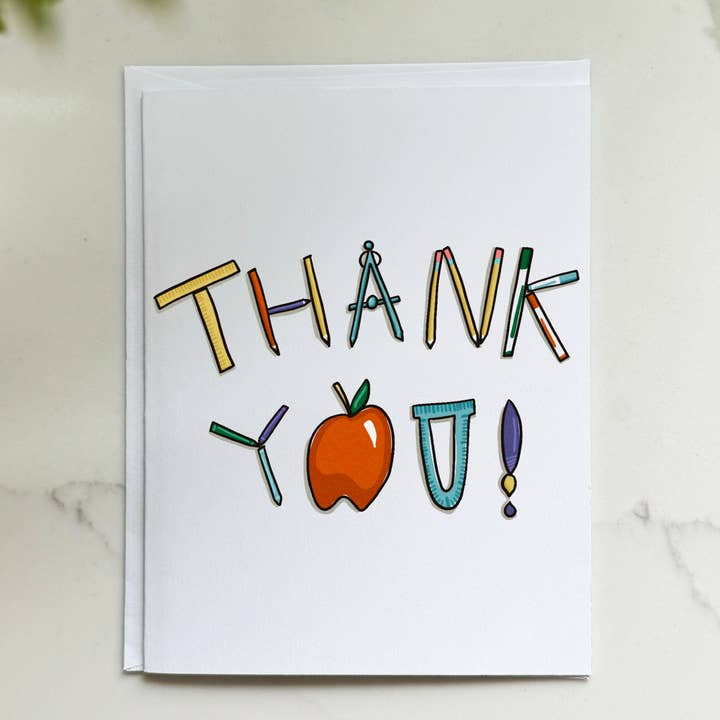Teacher Appreciation Thank You Card for wholesale by Envely