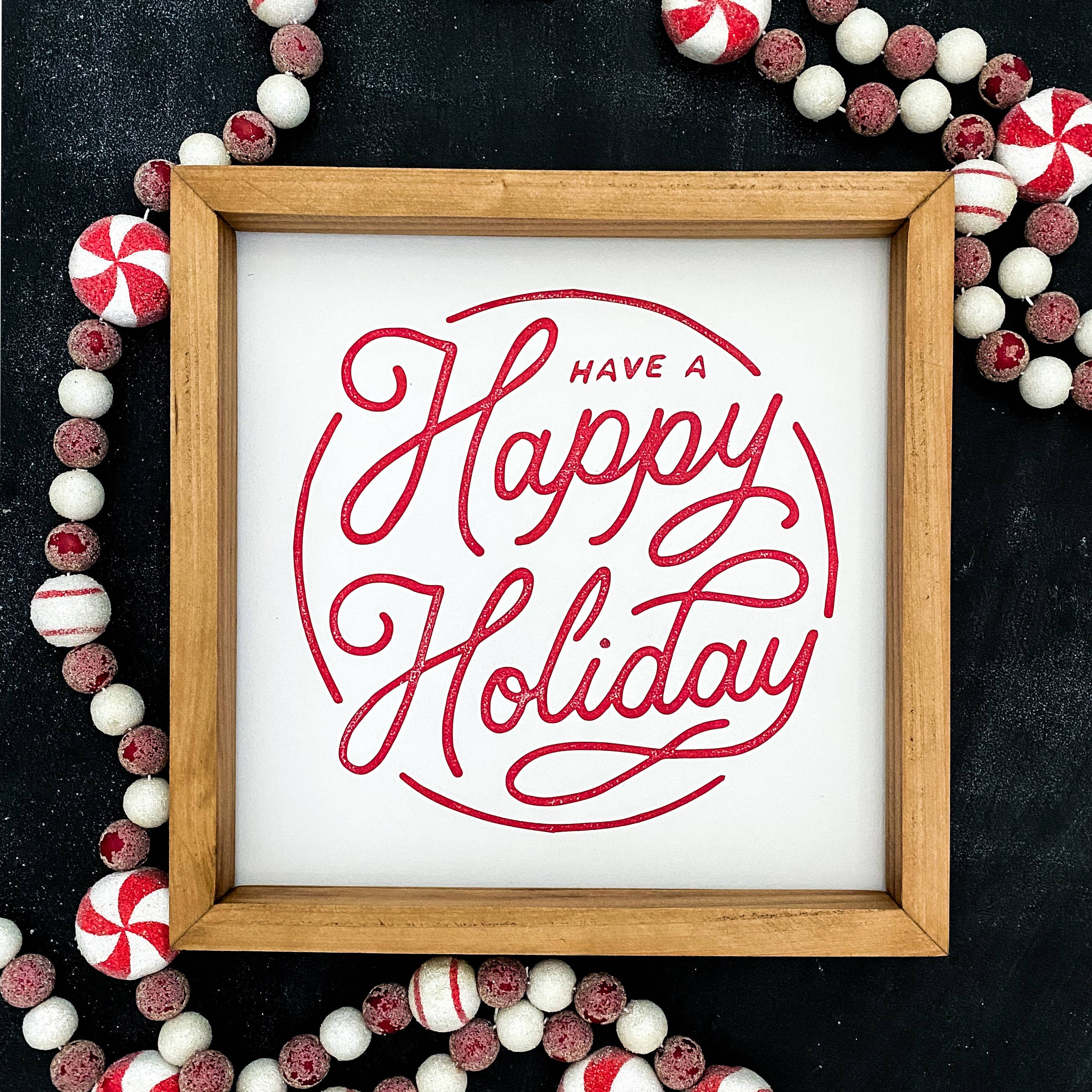 Southern Mesa Trading Co. - Wholesale Sign - Happy Holiday Wood Sign 3