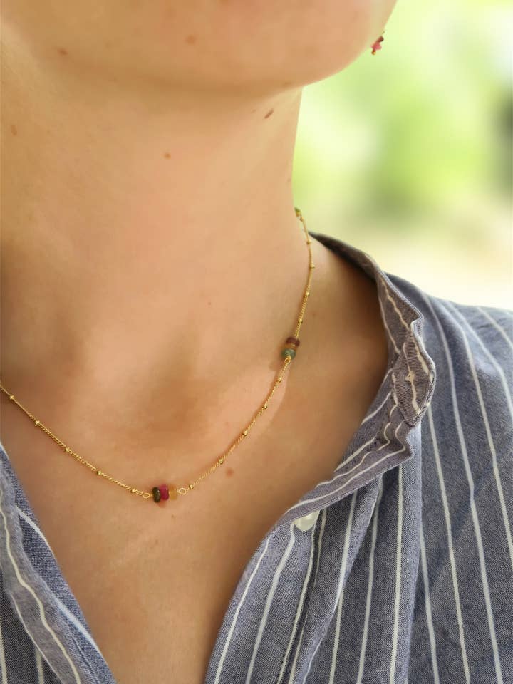 konfettikedja halsband för wholesale av Hirondelle Bijoux