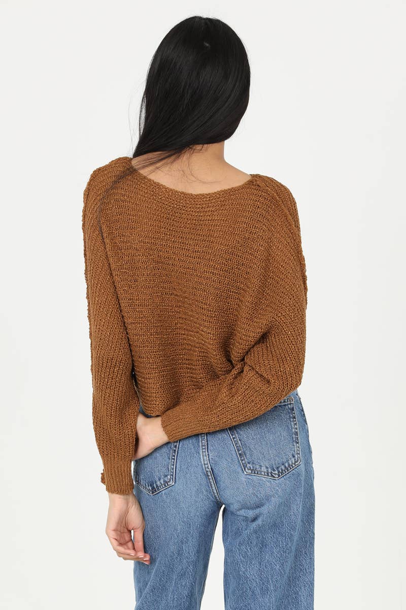 ANGIE - Wholesale Knit Sweater - Women's - XHQ18-ASIS OPEN KNIT LIGHT WEIGHT PULLOVER SWEATER33