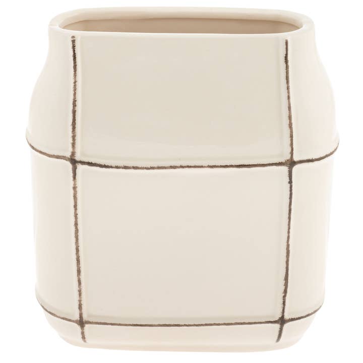 Flat Cream Vase for wholesale by Karma