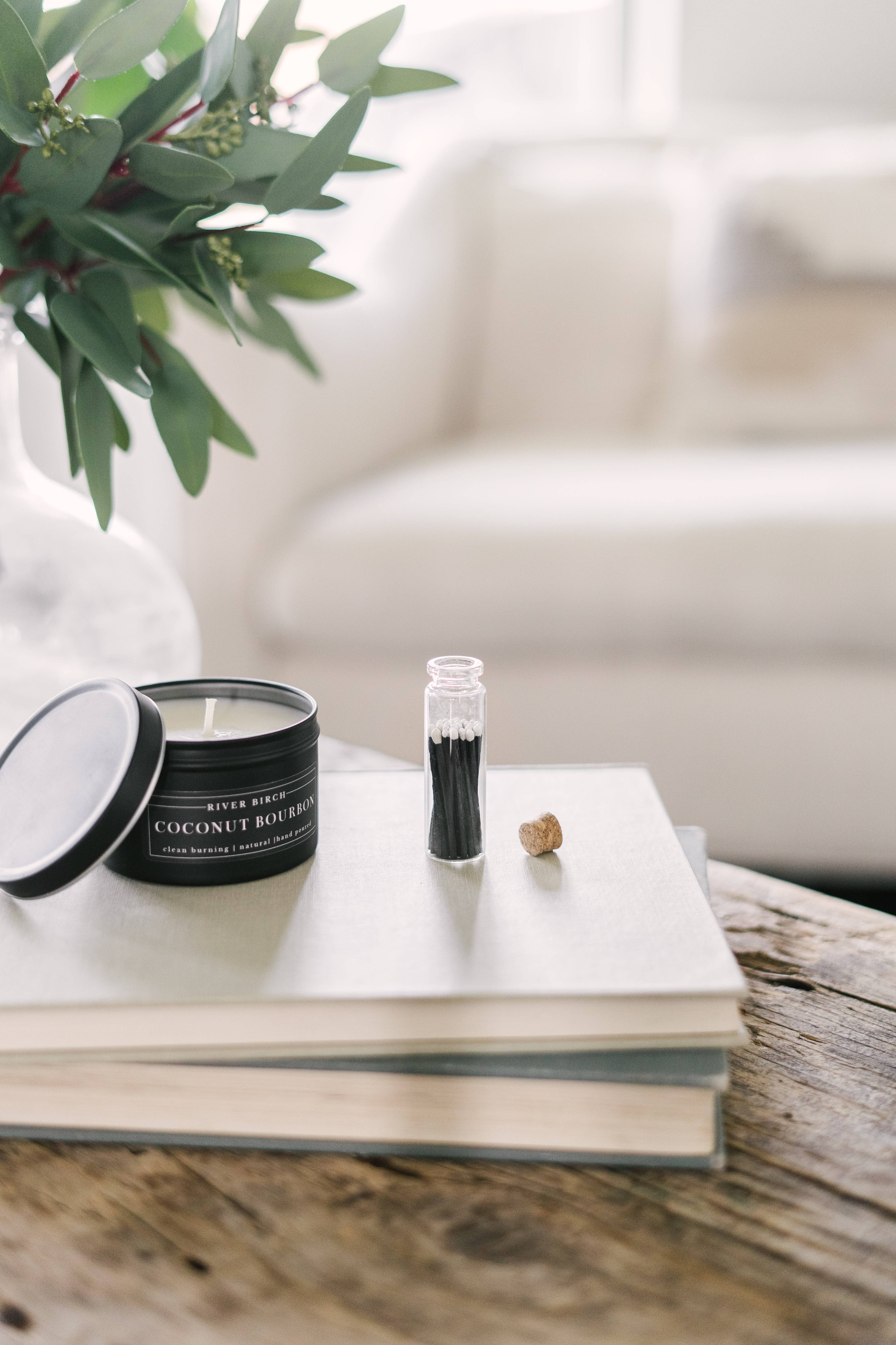 River Birch Candles - Wholesale Matches - 2in Tuxedo Decorative Matches In Jar w/ striker1