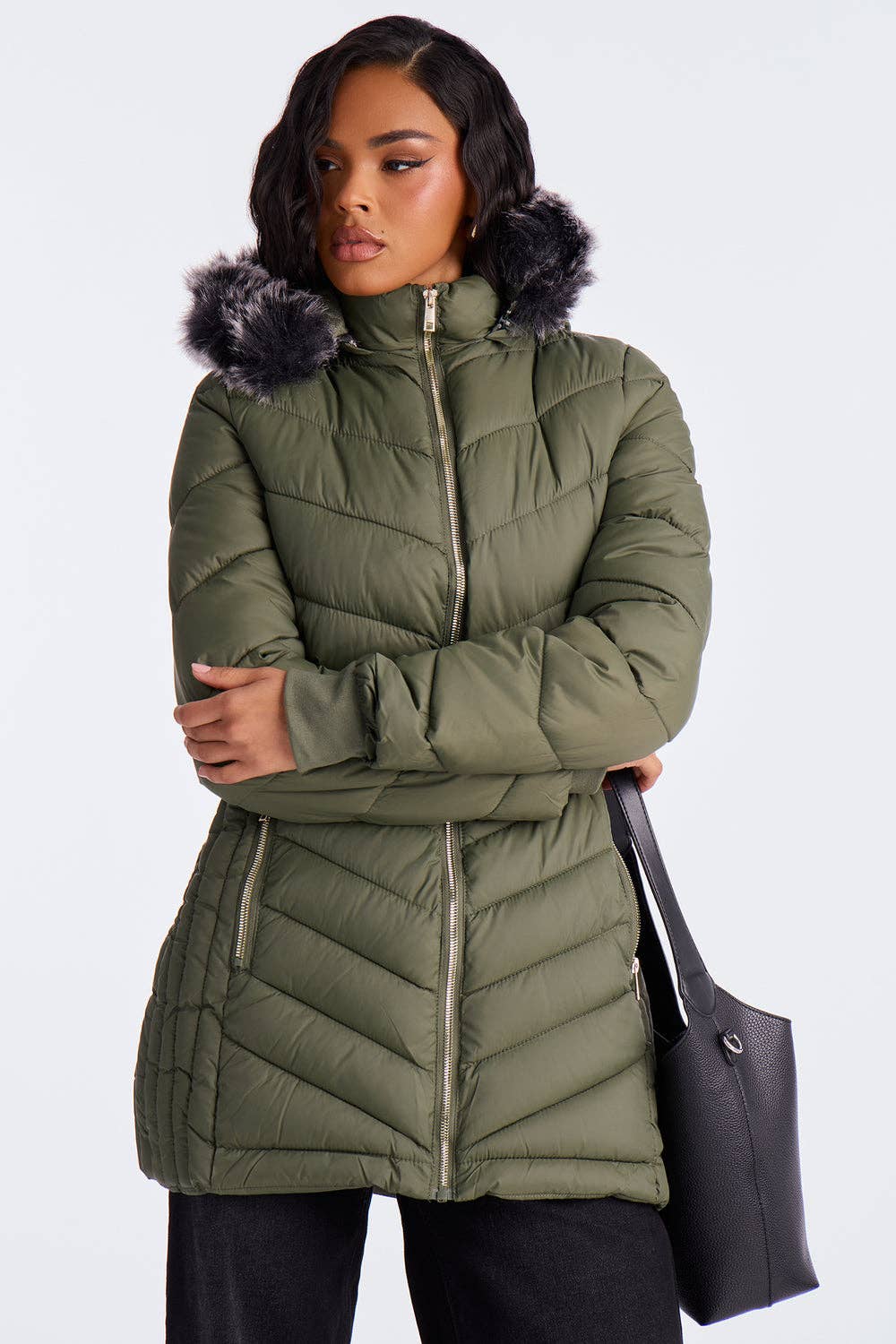 5besties inc - Vente Doudoune – femme - Doudoune longue à capuche9