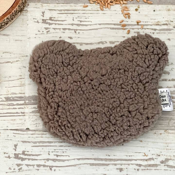 Trockene Wärmflasche OURS MOUMOUTE aus Dinkelkörnern, taupebraun für den Großhandel von UNDEUXCROIX