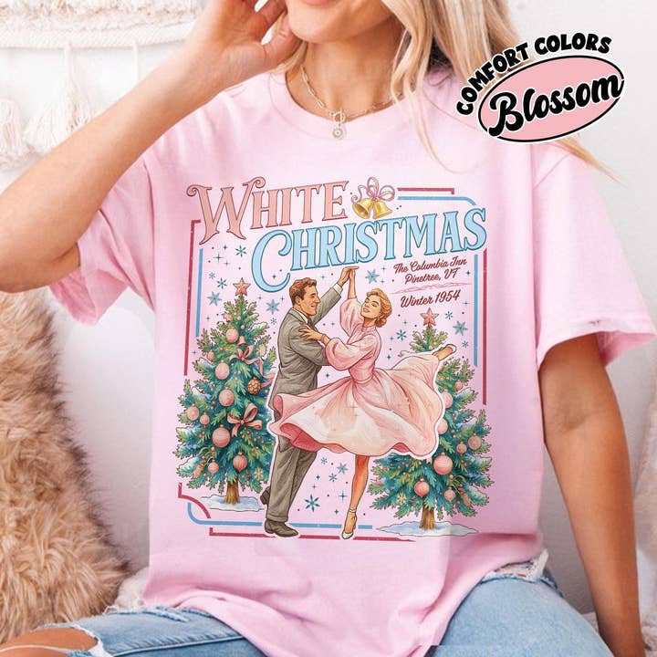 Glaime - Wholesale T-Shirt (Graphic) - Women's - Comfort Colors Christmas Shirt, Xmas Movie Holiday Sweater0