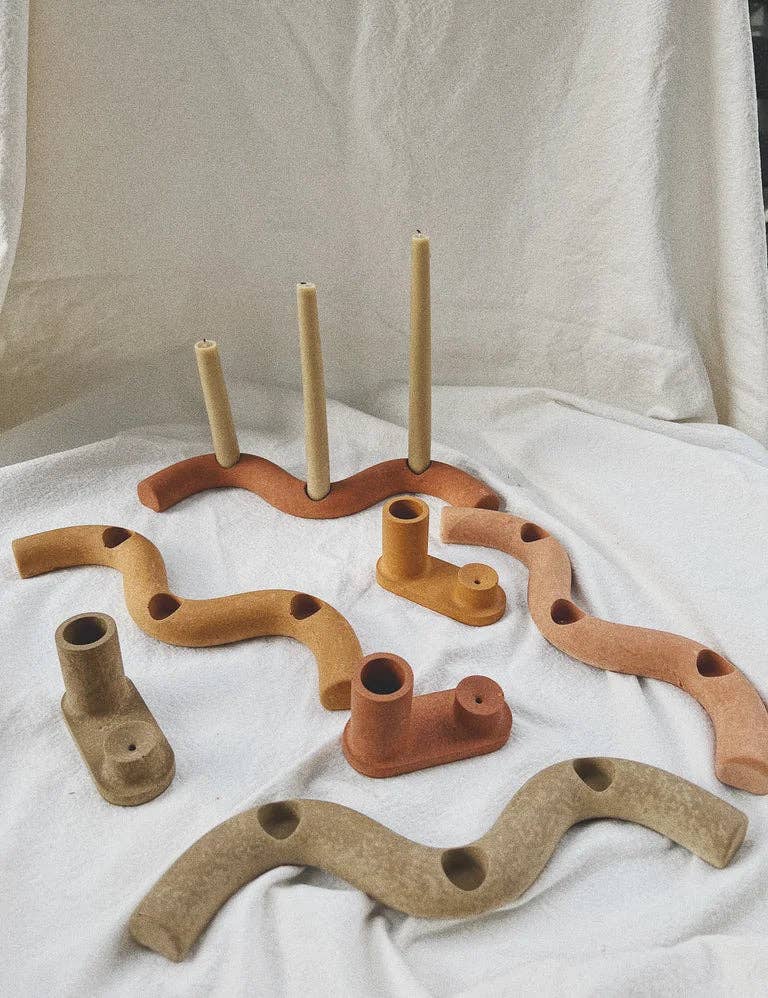 Whiskey + Wine - Venta al por mayor Candelabros - Porta velas ondulado1