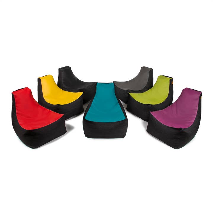 LuvU - Wholesale Chair - Jaxx Pixel Gamer Bean Bag Chair, Premium Vinyl / Dark Denim53