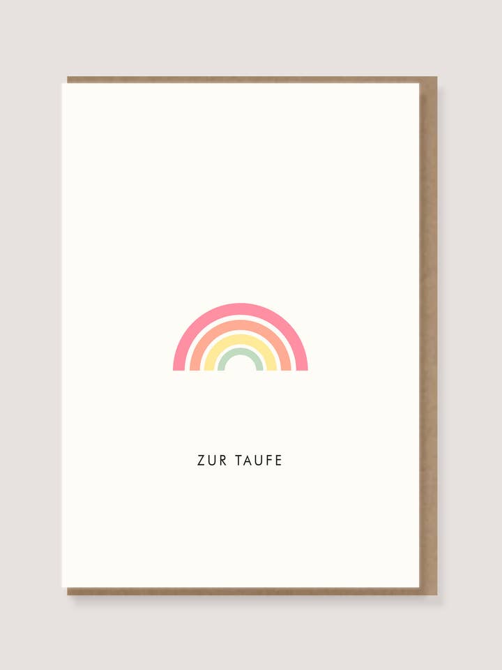 Folding card with envelope - “Rainbow - For baptism” for wholesale by LØTTEBOM