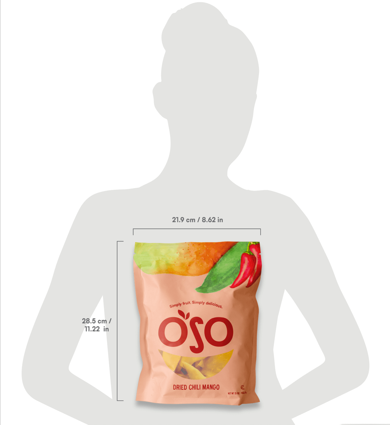 OSO SNACKS - Wholesale Dried/Dehydrated Fruit - Dried Chili Mango Slices - 23 Oz Bag3