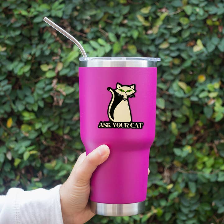 Card To Believe - Wholesale Sticker - Ask Your Cat Vinyl Die Cut Sticker2