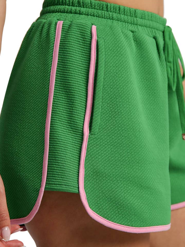 Front Tie Knit Shorts for wholesale by Vanilla Monkey