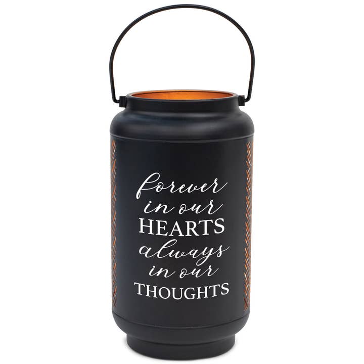 Lantern Forever In Hearts Large Black for wholesale by Dicksons