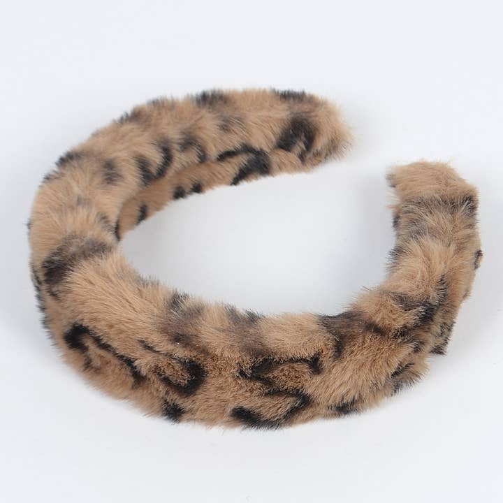 3AM BY H&D ACCESSORIES - Wholesale Fashion headband – women's - Leo Faux Fur Headband3