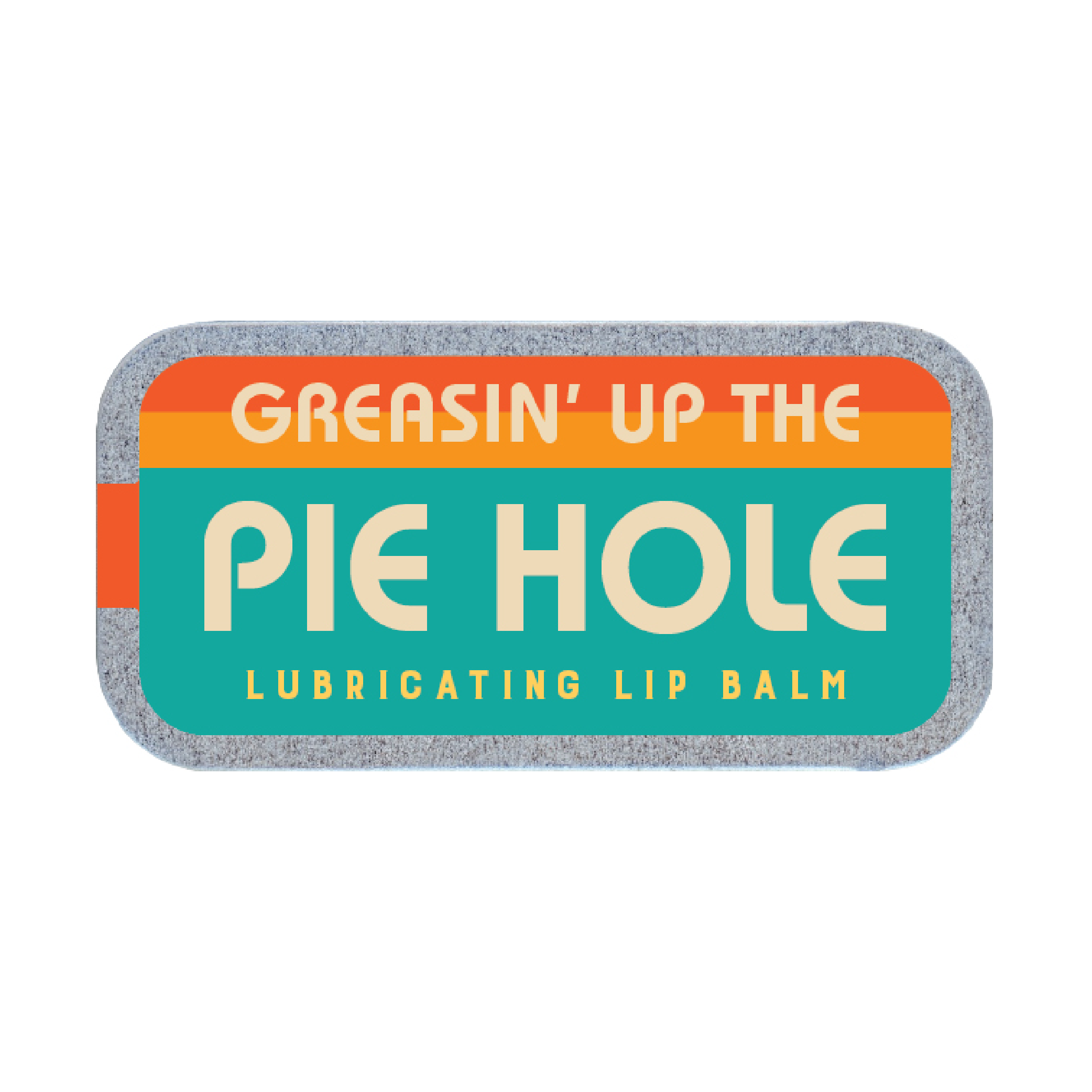Whiskey River Soap Co. - Wholesale Lip Balm - Greasin' Up the Pie Hole Lip Balm | Funny Old School Tin2