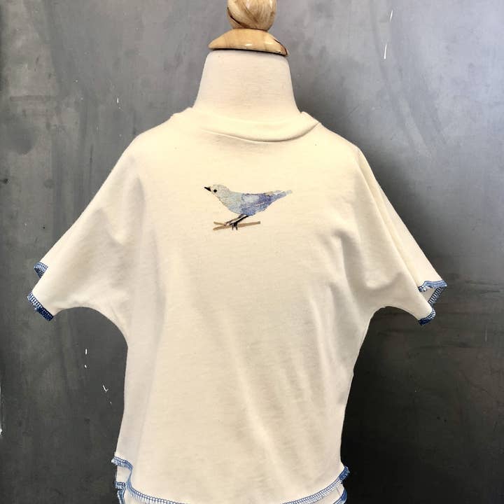 Nouveau T-shirt à double couture - Blue Bird pour la vente par Eunco