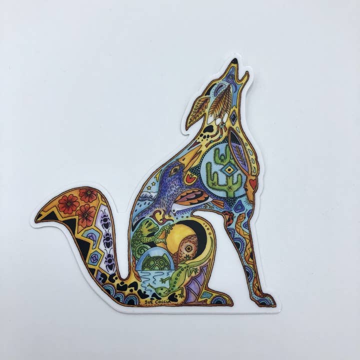 EarthArt International - Wholesale Sticker - Coyote Sticker