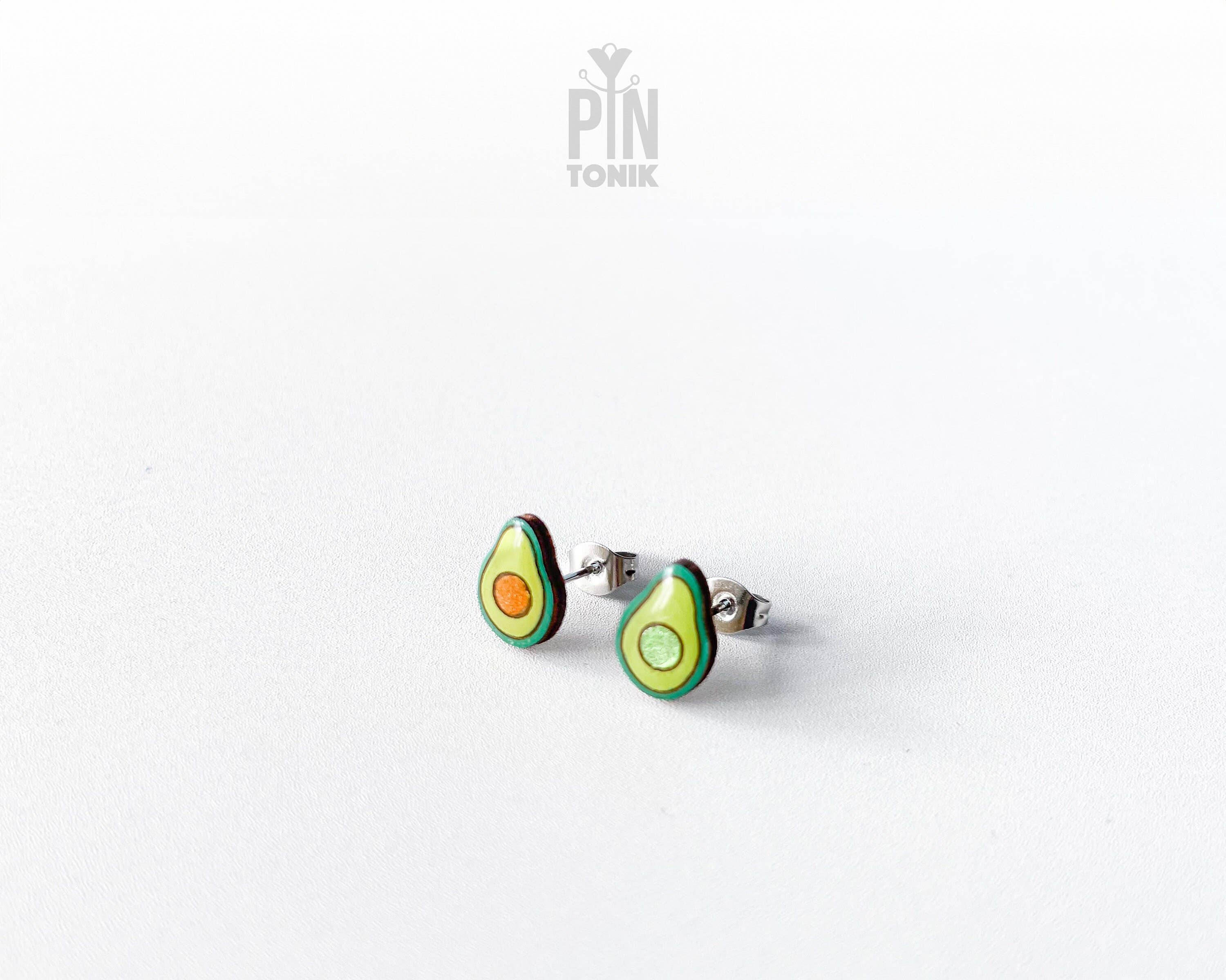 PinTonik - Wholesale Stud/Post Earrings - Avocado Vegetable Mini Stud Earrings - Food Jewelry4