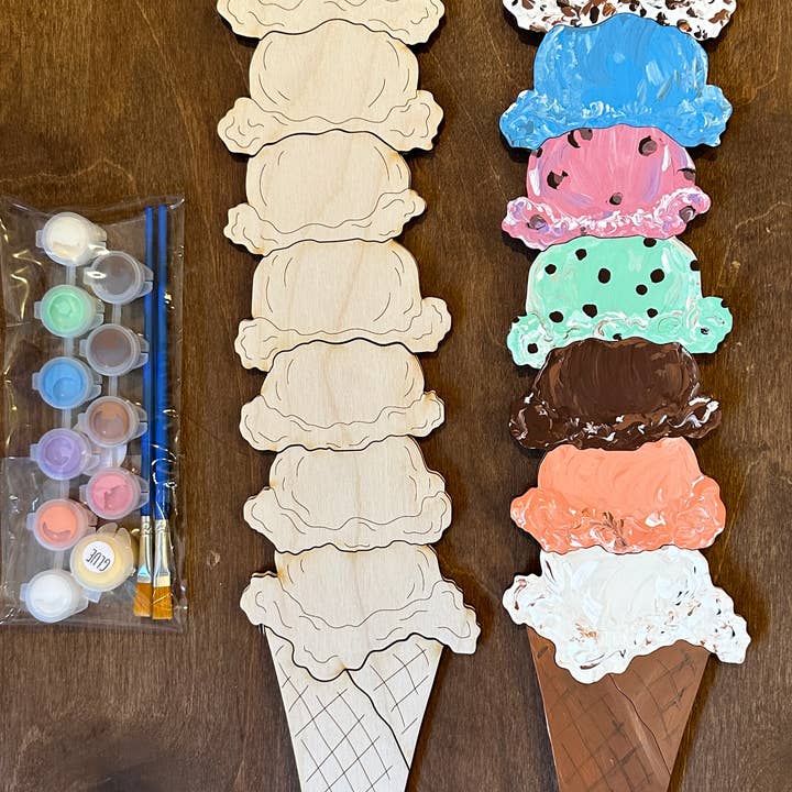Kit de peinture DIY pour cornet de glace pour la vente par Sweet Love Adornments