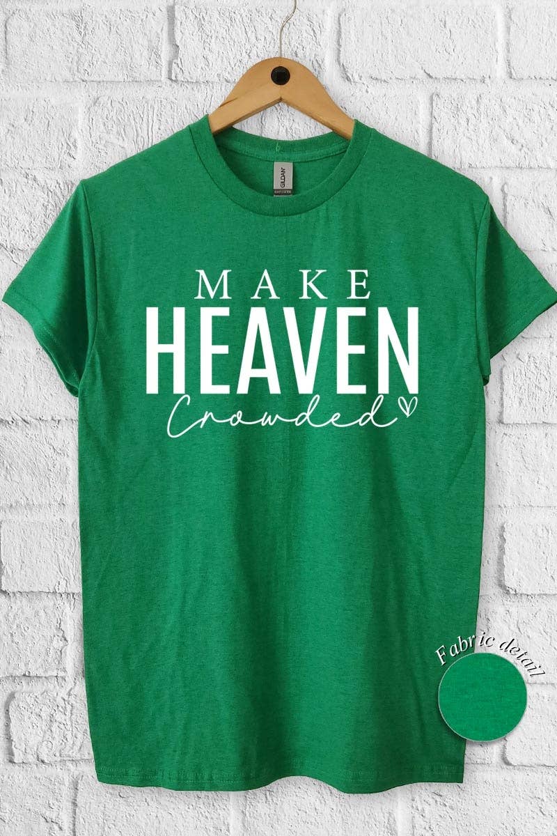 COLORBEAR - Wholesale T-Shirt (Graphic) - Women's - Make Heaven Crowded Graphic Heavy Cotton Tee0