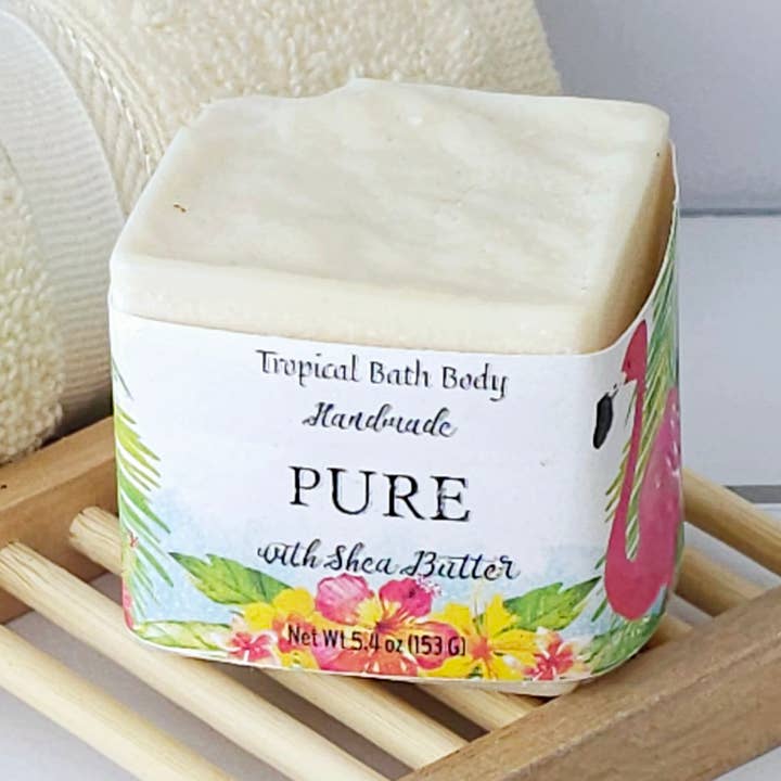 "PURE" Soap Bar for wholesale by Tropical Bath Body