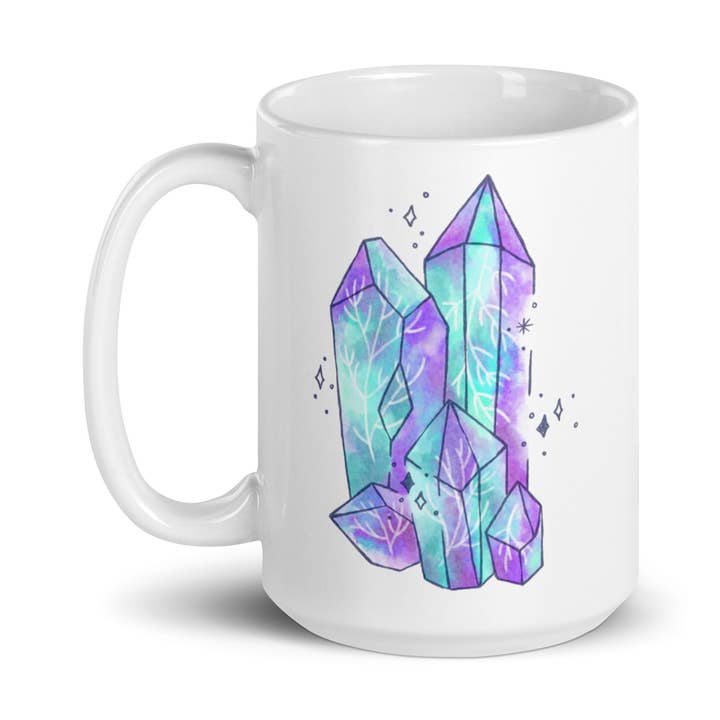 Shine Sparkle Radiate Crystal Coffee Mug. Boho Vibe! for wholesale by Goddess Swag™