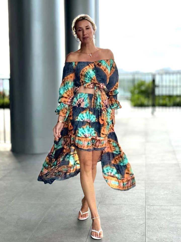 Maui Top + Rüschenrock-Set für den Großhandel von Sun + Soul