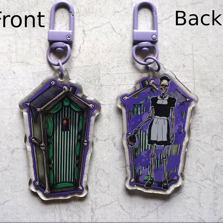 Bonehilda mit Sarg-Schlüsselanhänger für den Großhandel von Goblin Grimm Gifts