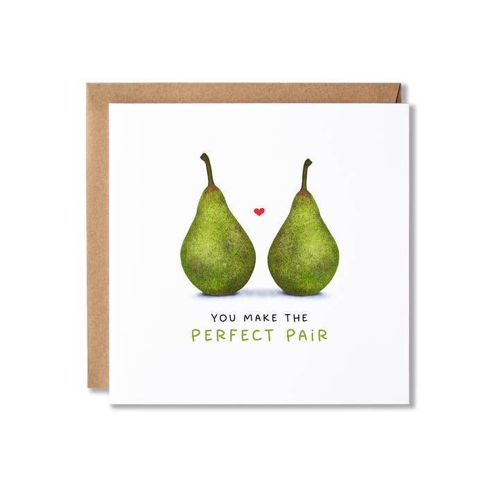 Happy Wedding Day You Make The Perfect Pair Couple Wedding Card for wholesale by Badgerbee Design