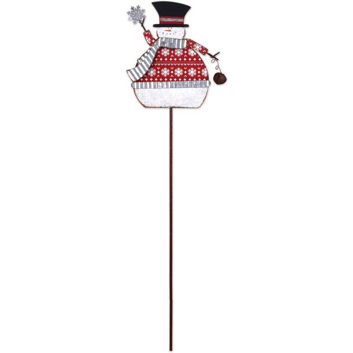 Sweater Snowman Plant Pick for wholesale by Sunset Vista Designs
