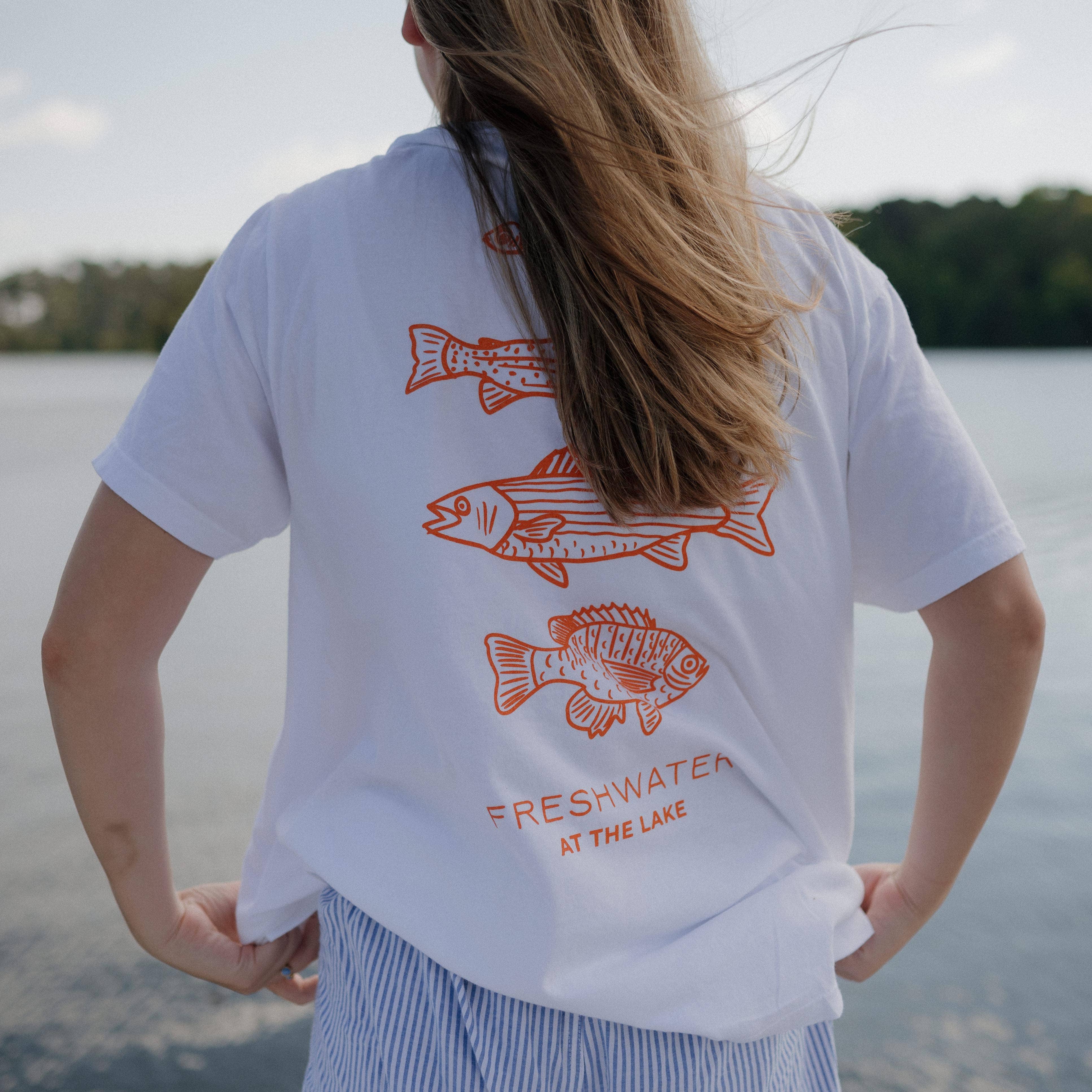 Freshwater Curated Goods - Wholesale Screen Printed T-Shirt - Unisex - AT THE LAKE | Freshwater Fish Unisex Tee7