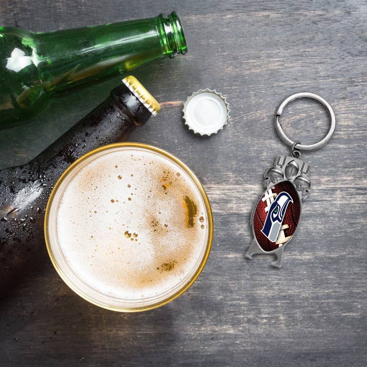 Rico Industries - Wholesale Keychain - Unisex - NFL Football Seattle Seahawks Bottle Opener Keychain1