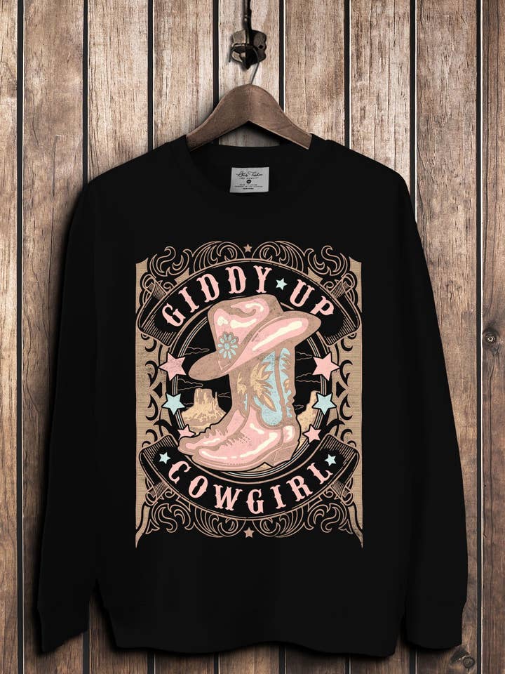 Lotus Fashion Collection - Venta al por mayor Sudadera - Mujer - Sudaderas Giddy Up Cowgirl