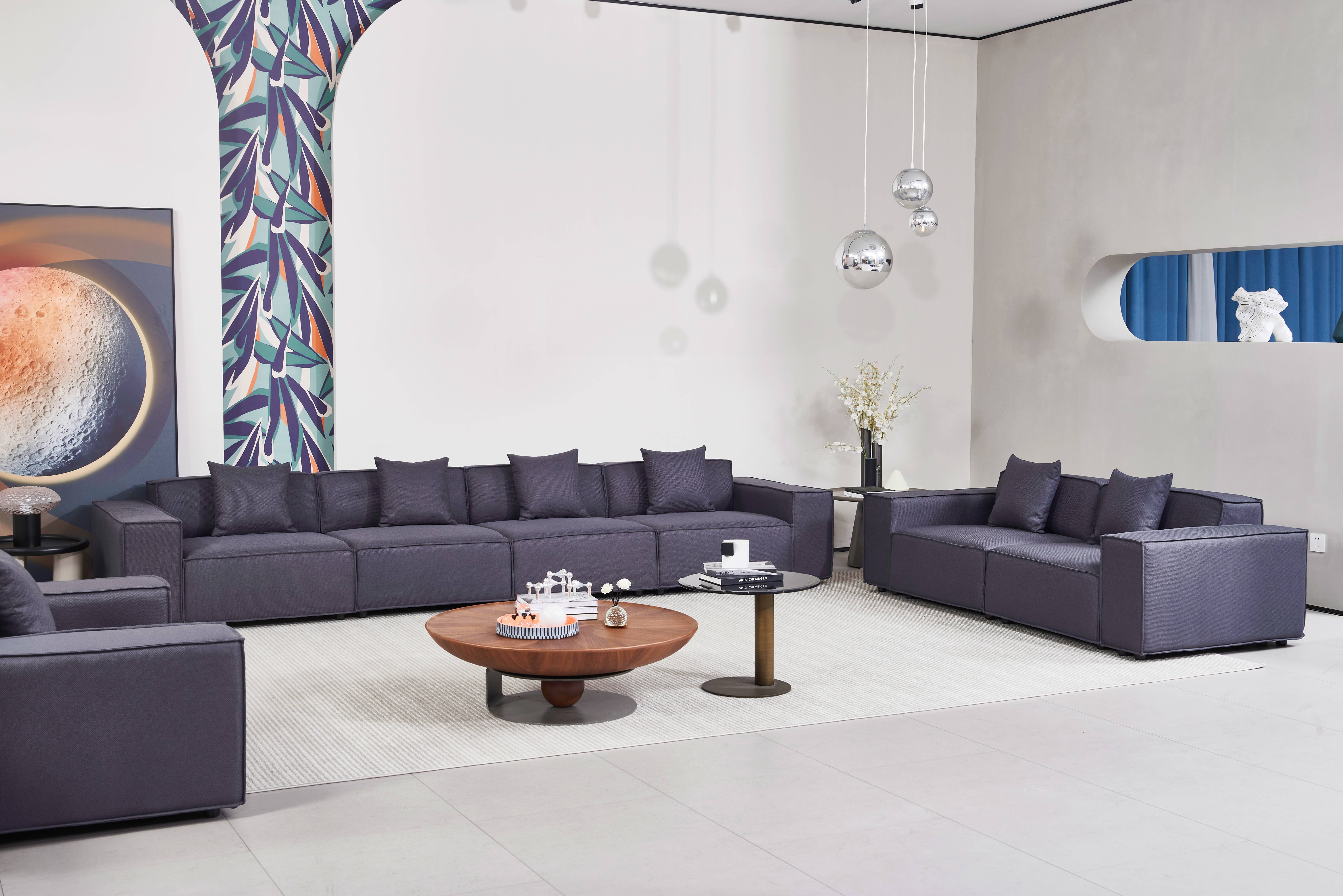 LivingTaste Home Inc - Vente Canapés - Canapé d'angle trois places Versaluxe en gris3