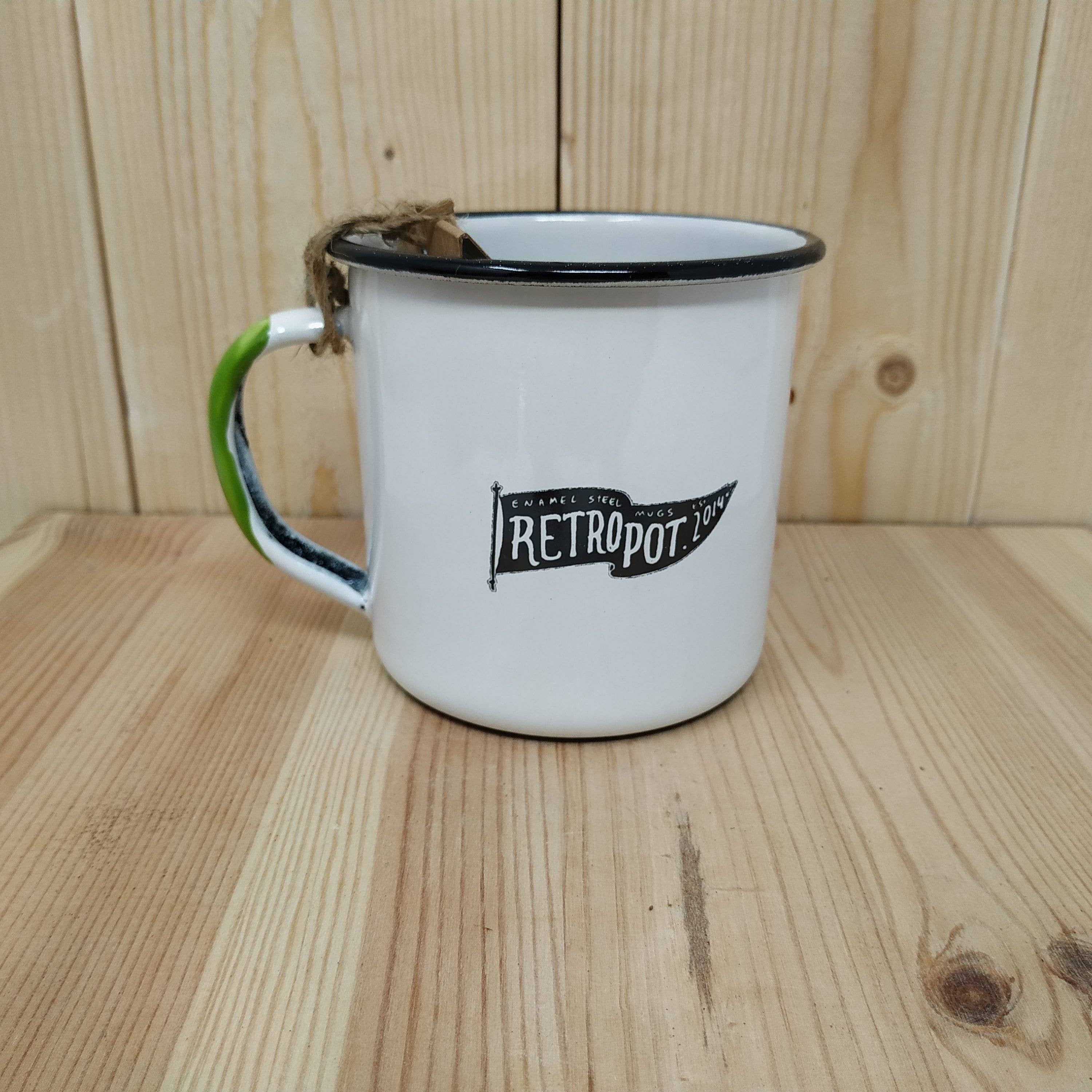 RETROPOT - Vente Tasse à café - Mug en acier émaillé RETROPOT design « Urban Green Life »1