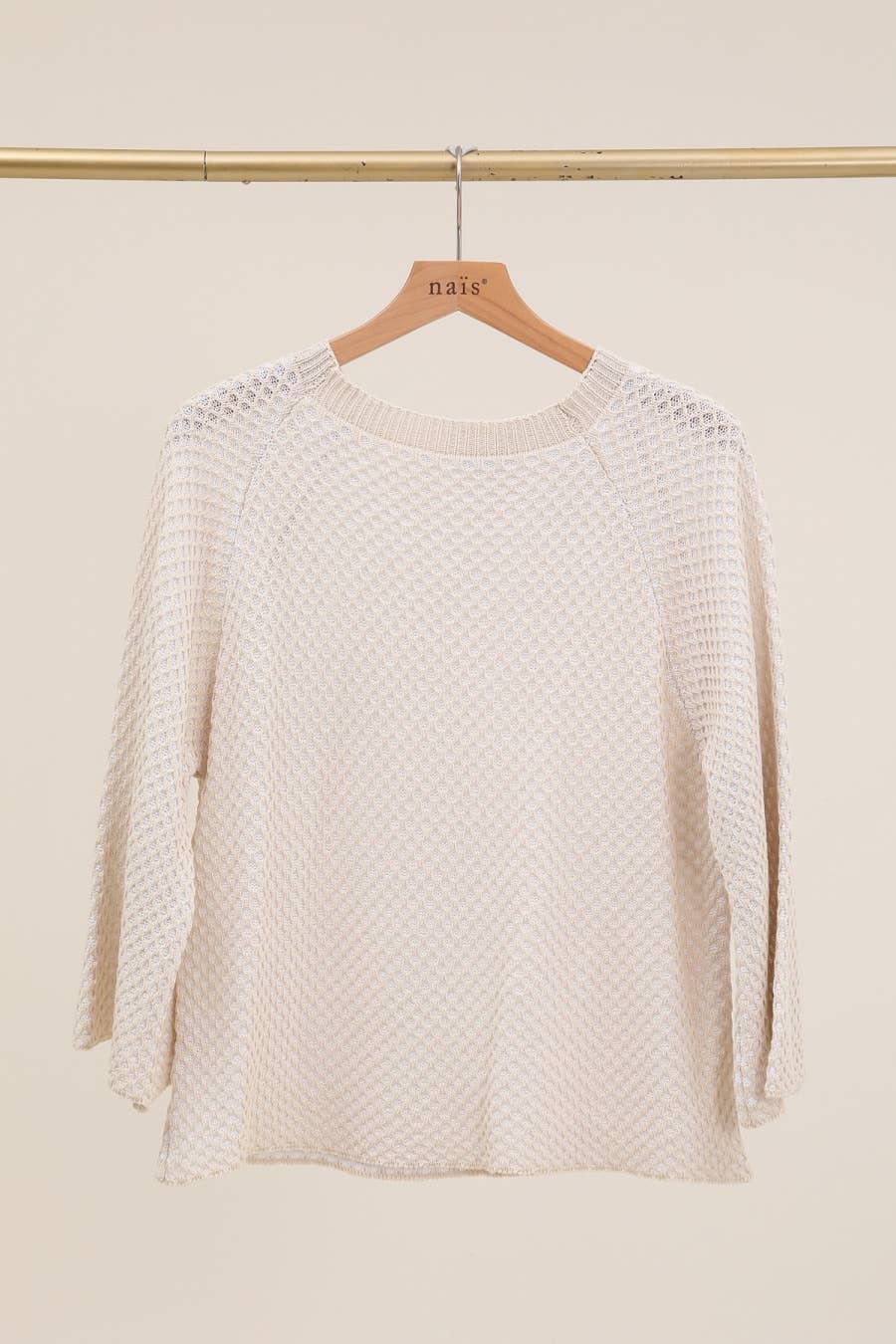 NAÏS PARIS – wholesale Knitted jumper – Women′s – ROUND NECK RAGLAN SLEEVE SWEATER 100% COTTON0