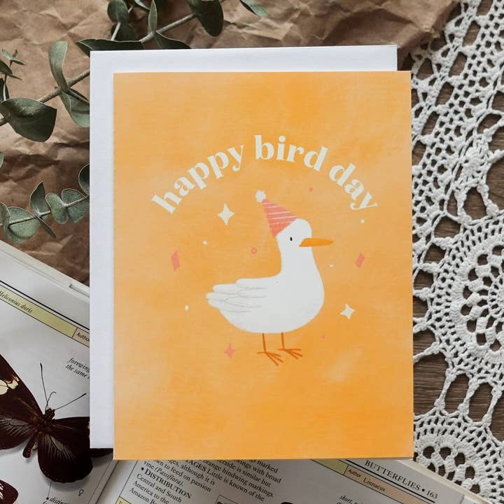 Happy Bird Day - Cute Birthday/Greeting Card for wholesale by Fun Gal Studio