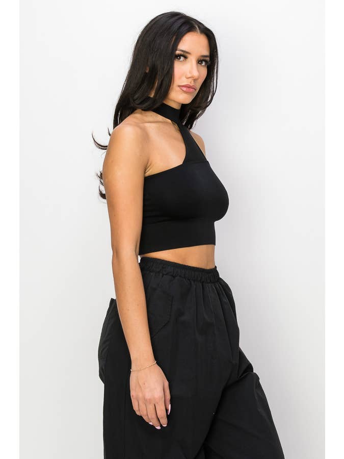 ANWND - Wholesale Knit Top - Women's - 51640-SLEEVELESS MOCKNECK CROP TOP14